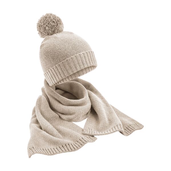 Knitted scarf and beanie gift set Thumbnail
