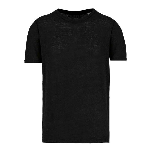 Spasso Crew Neck Linen T-Shirt Thumbnail