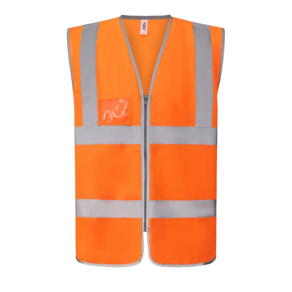 Hi-vis zip ID reflective border waistcoat (HVW103) Thumbnail