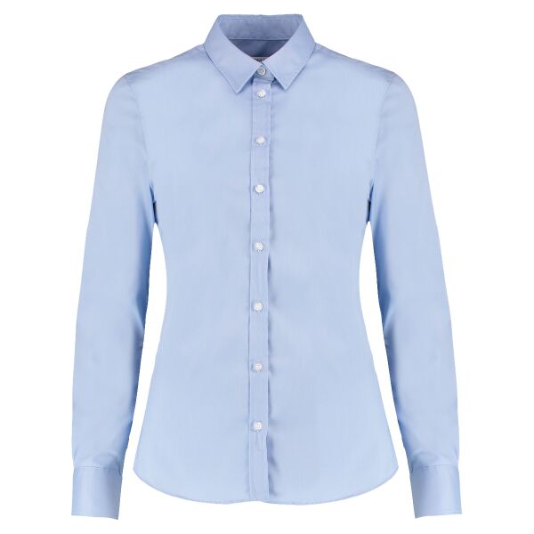 Kustom Kit Ladies Long Sleeve Tailored Stretch Oxford Shirt Thumbnail